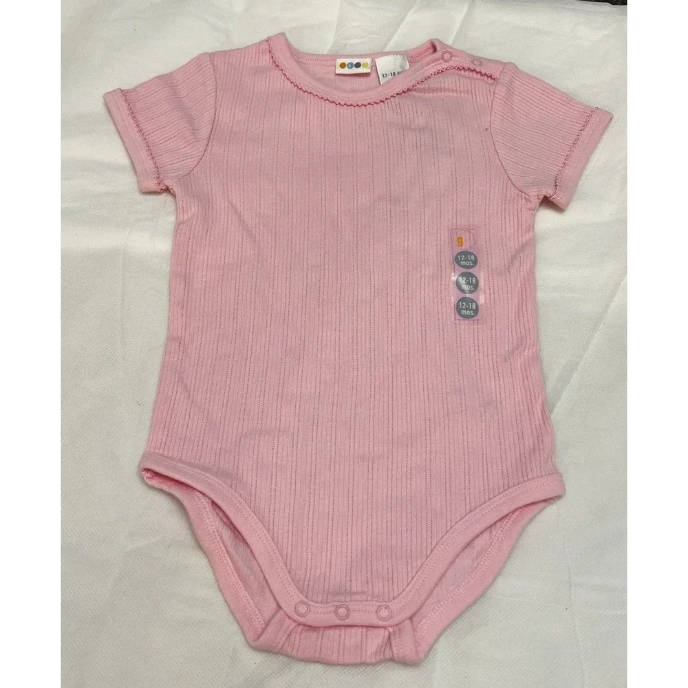Gymboree Baby Girl Bodysuit Lot 4 Pc Cotton Basics Romper One Piece Vtg Y2K